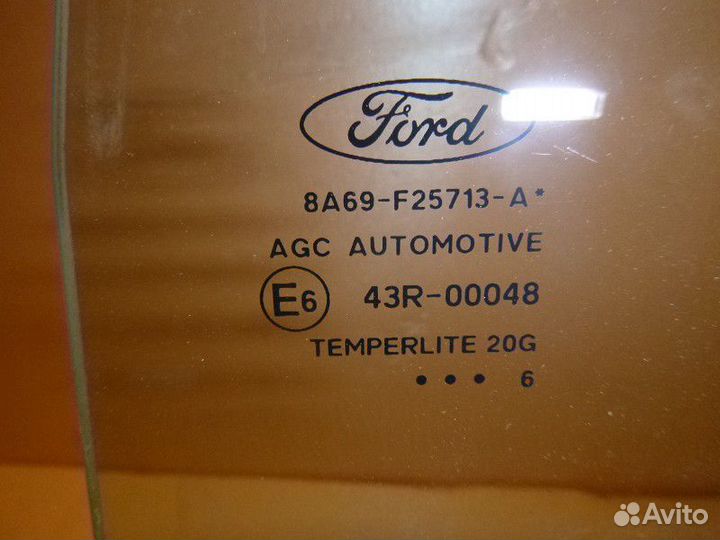 Стекло двери задней левой ford fiesta 2008