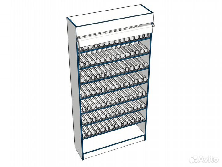 Шкаф сигаретный с рулонной шторой