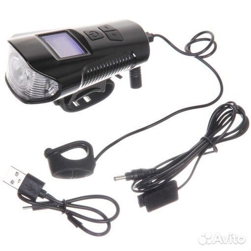 Фонарь с компьютером+сигнал (аккумулятор) Soldier