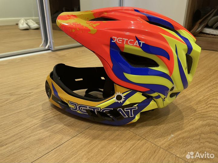 Шлем детский защитный/FullFace/велошлем Jetcat