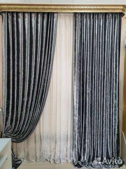 Шторы из мраморного бархата
