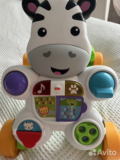 Ходунки каталка fisher price зебра