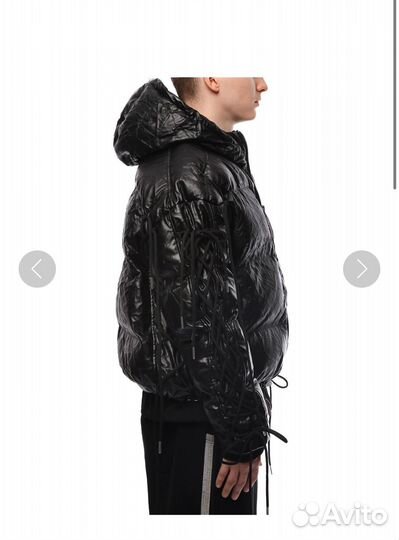 Leather puffer jacket пуховик marcelo miracles