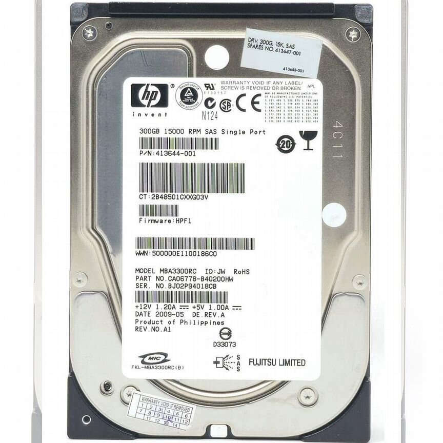 [413648-001] Жесткий Диск Hp 300gb Sas 3,5" Hdd 413648-001