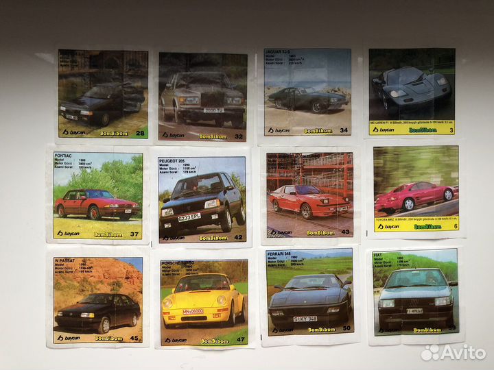 Вкладыши разные