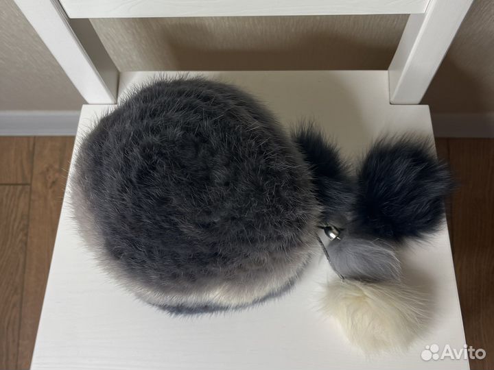 Шапка вязанная норка и писец