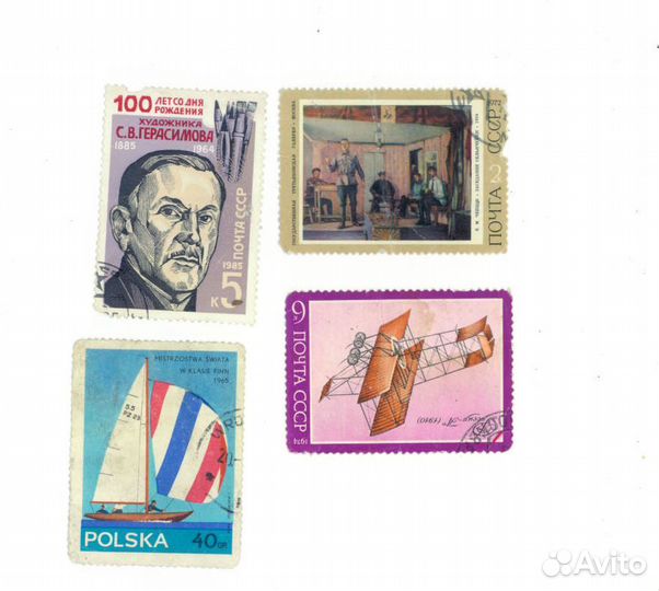 Марки СССР, польская, марки гашёные и не гашенные