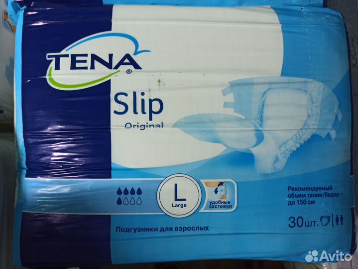 Памперсы для взрослых tena размер l по 30 штук