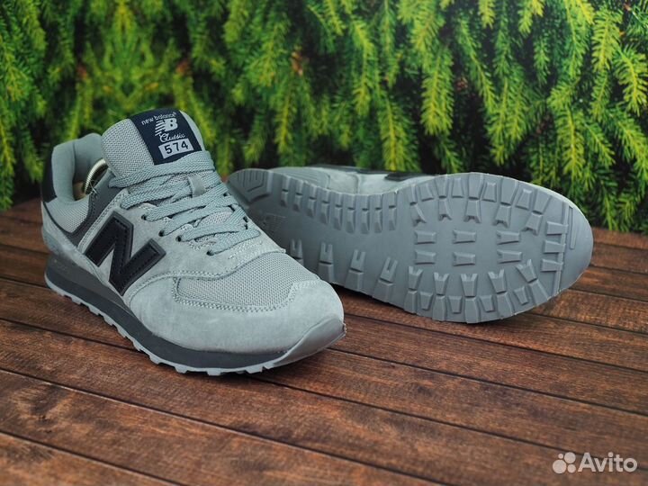 New balance 574 в сером цвете