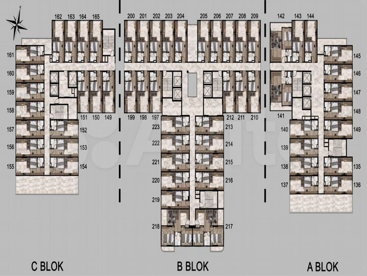 1-к. квартира, 35 м² (Турция)