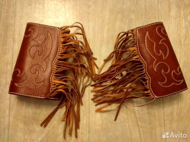 Краги ковбоя натуральная кожа