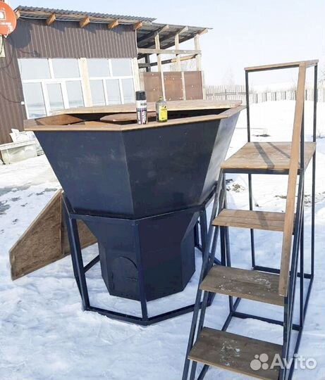 С подогревом чан для бани/Купель