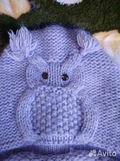 Шапка вязаная новая сова