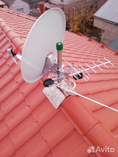 Антенна спутниковая и кронштейн