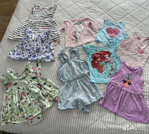 Большой пакет вещей на девочку с 0 до 2 Next, H&M