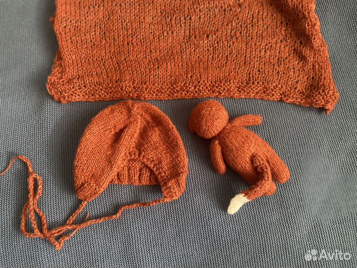 Лисичка костюм реквизит для ньюборн фотосессии