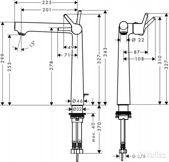 Смеситель для раковины hansgrohe 72115000 Хром