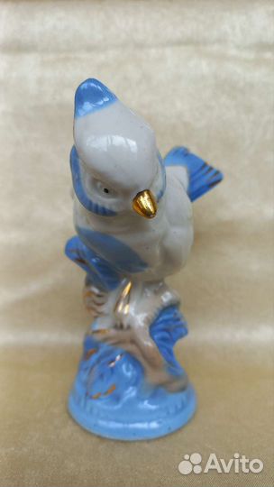 Статуэтка Синица. Старая Гжель