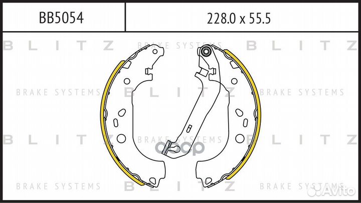 Колодки тормозные ford transit connect 02- задн