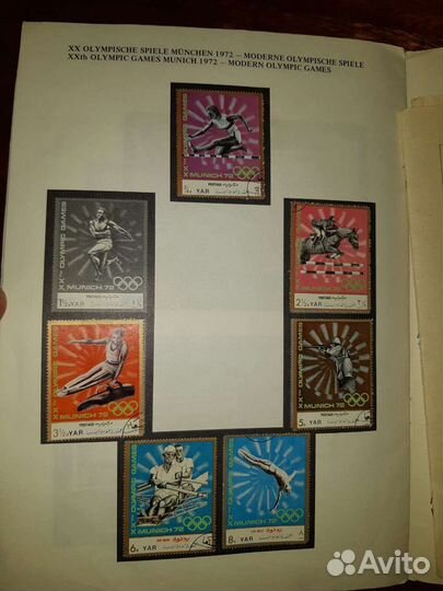 Munchen 1972 олимпиада альбом марки филателия