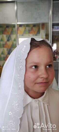 Косынка белая