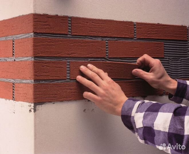 Облицовка фасадов гибким кирпичом