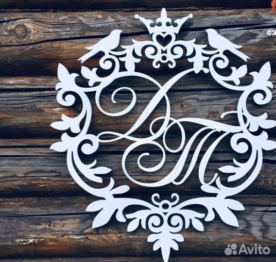 Монограмма на свадьбу (разные размеры)