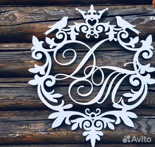 Монограмма на свадьбу (разные размеры)