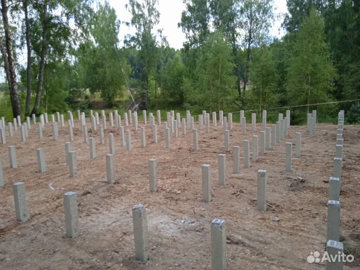 Фундамент на сваях/ жб сваи