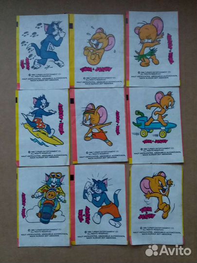 Вкладышы от жвачки 90х