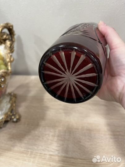 Ваза для цветов хрустальная