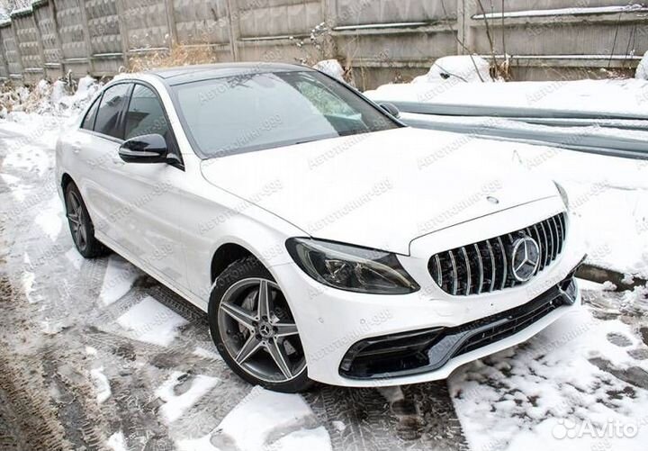 Бампер 63 AMG на Mercedes C 205 рестайлинг