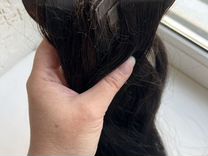 Волосы 55 см густые,плотные концы