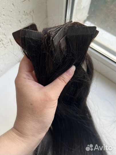 Волосы 55 см густые,плотные концы