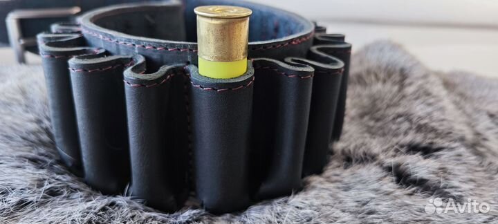 Кожаный патронташ ручной работы