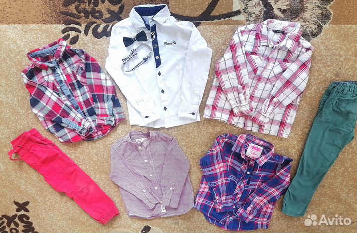 Фирменные рубашки, брюки на мальчика 98-110