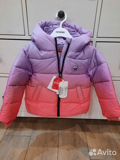 Куртка демисезонная для девочки, размер 104 и 116