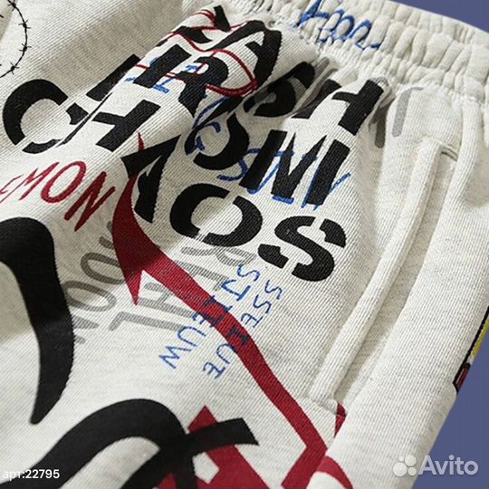 Спорт штаны NO name С мультяшными граффити 52(L/XL)