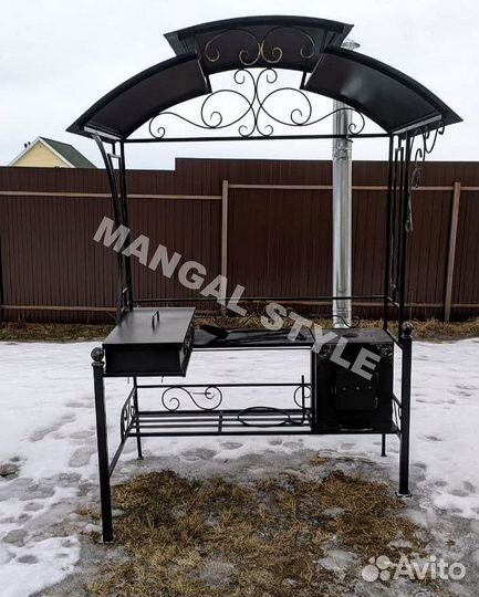 Мангал с крышей