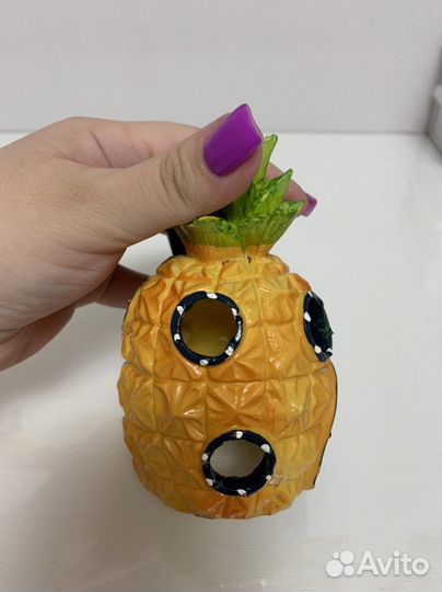 Ананас в аквариум домик рыбки