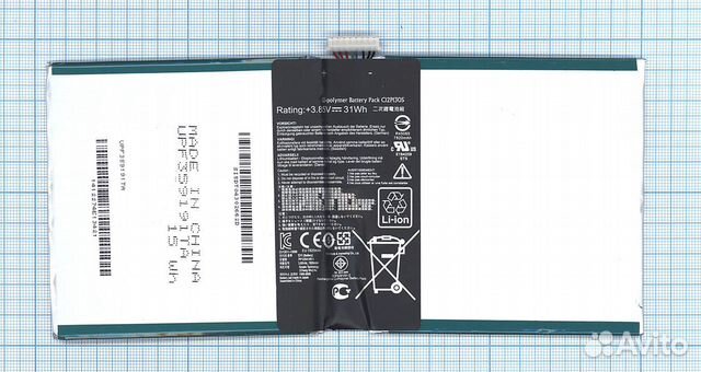 Акб C12P1305 для Asus TF701T 3.85V 31Wh