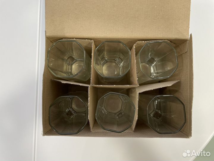 Набор стаканов и кушвин luminarc для сока виски