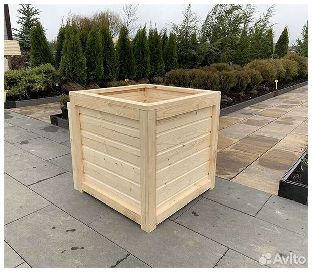 Кашпо для цветов из дерева