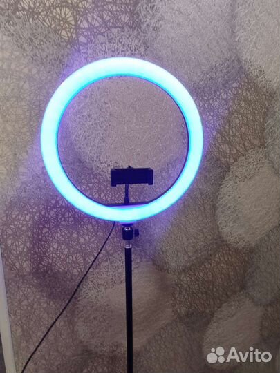Новая кольцевая RGB лампа 33см со штативом