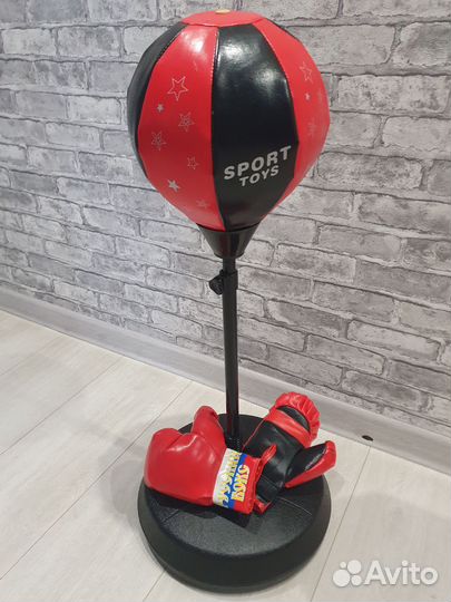 Боксерская груша детская напольная с перчатками