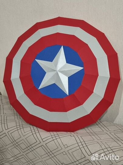 Щит капитана Америки из плотного картона
