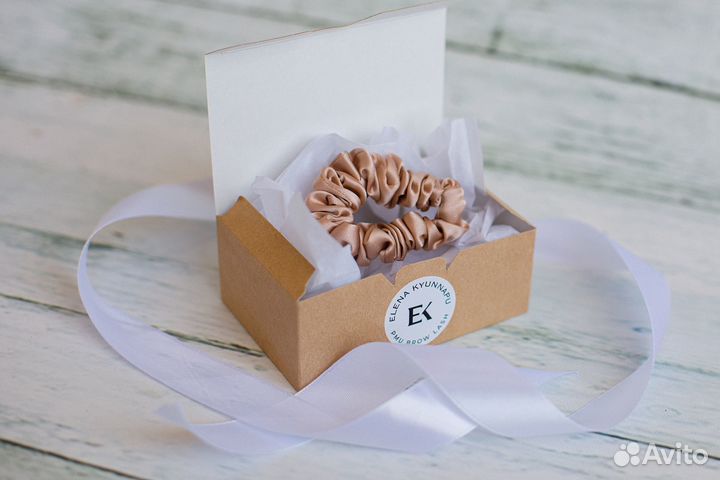 Резинки для волос из натурального шелка