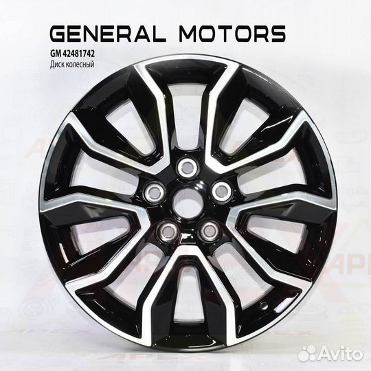 Диск колесный (чёрно-серебристый) 7.5J R17 5x115 ET43 DIA 70.2 Chevrolet TrailBlazer general motors