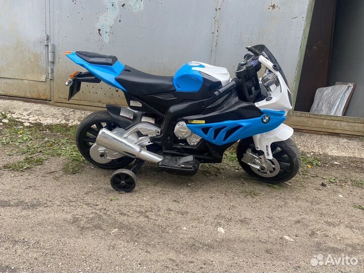 Детский электромотоцикл BMW S1000PR Blue 12V