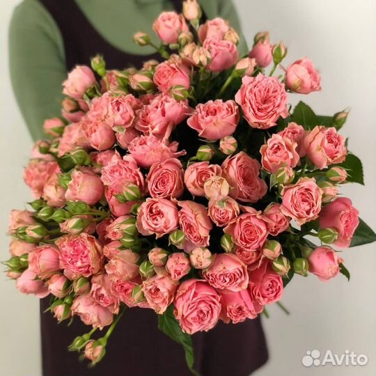 Кустовые розы цветы